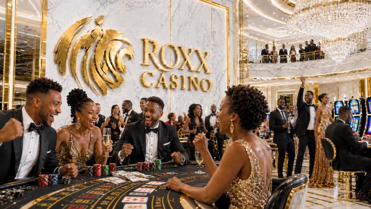 ROXX Casino's gold and marble interior